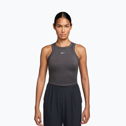 Damen Tanktop Nike One Fitted Dri-Fit Cropped Tank thunder grey/white