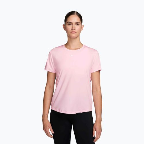 Damen-T-Shirt Nike One Classic Dri-Fit pink foam/white