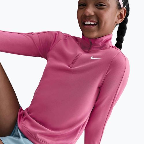 Kinder Trainings-Longsleeve Nike Dri-Fit 1/4 Zip sweet beet/white