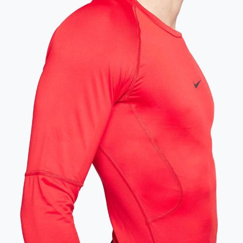 Herren-Trainings-Longsleeve Nike Pro Dri-Fit Tight Fitness University Red/Black