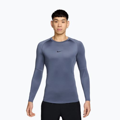Herren Trainings-Longsleeve Nike Pro Dri-Fit Tight Fitness diffused blue/black