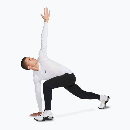 Herren Trainings-Langarmshirt Nike Pro Dri-Fit Tight Fitness white/black