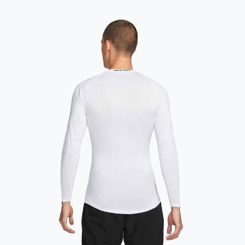 Herren Trainings-Langarmshirt Nike Pro Dri-Fit Tight Fitness white/black