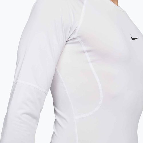 Herren Trainings-Langarmshirt Nike Pro Dri-Fit Tight Fitness white/black