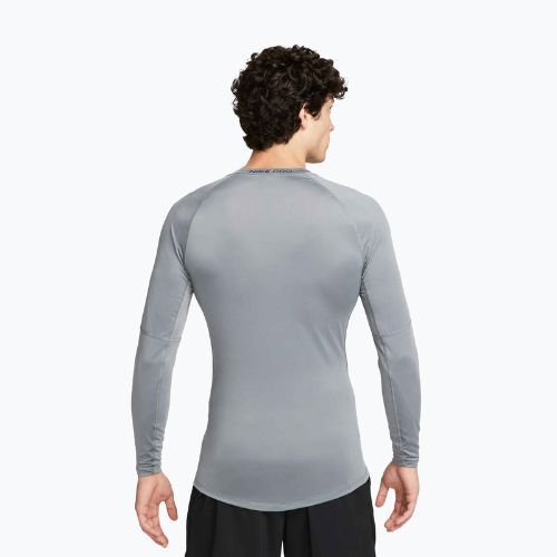 Herren-Trainings-Longsleeve Nike Pro Dri-Fit Tight Fitness smoke grey/black