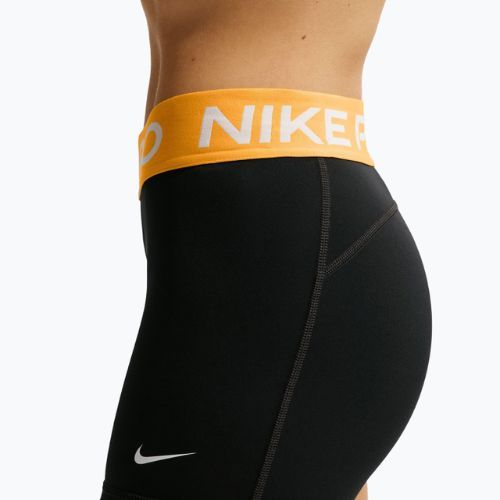 Damen-Biker-Shorts Nike Pro Mid-Rise Biker 3" black/university gold/white