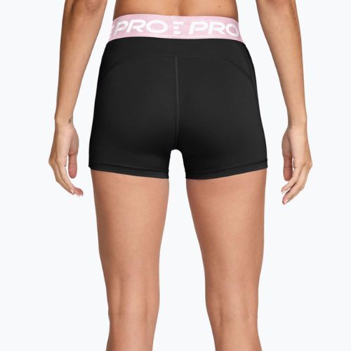 Damen-Shorts Nike Pro Mid-Rise Biker 3" black/pink foam/white