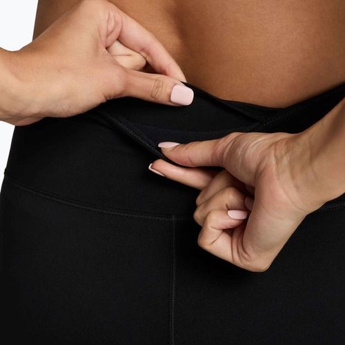 Damen-Biker-Shorts Nike One High-Waisted Biker 5" black/white