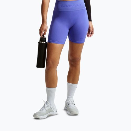 Damen-Shorts Nike Pro Seamless High-Waisted Biker 5" sapphire