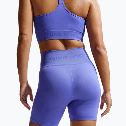 Damen-Shorts Nike Pro Seamless High-Waisted Biker 5" sapphire