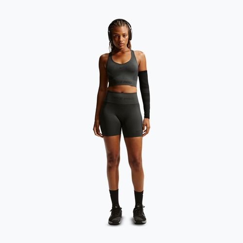 Damen-Shorts Nike Pro Seamless High-Waisted Biker 5" dark smoke grey