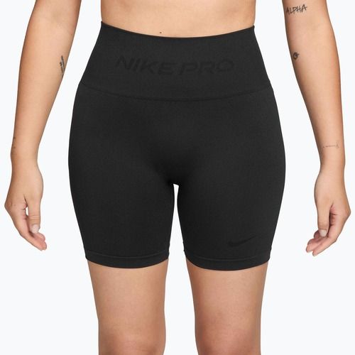 Damen-Biker-Shorts Nike Pro Seamless High-Waisted Biker 5" black