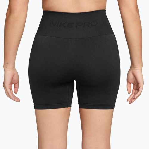 Damen-Biker-Shorts Nike Pro Seamless High-Waisted Biker 5" black