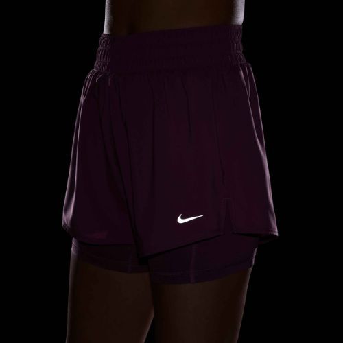 Damen-Shorts Nike One Dri-Fit High-Waisted 3" 2In1 light magenta/white