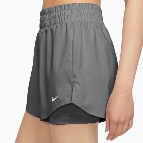 Damen-Shorts Nike One Dri-Fit High-Waisted 3" 2In1 smoke grey/heather/white