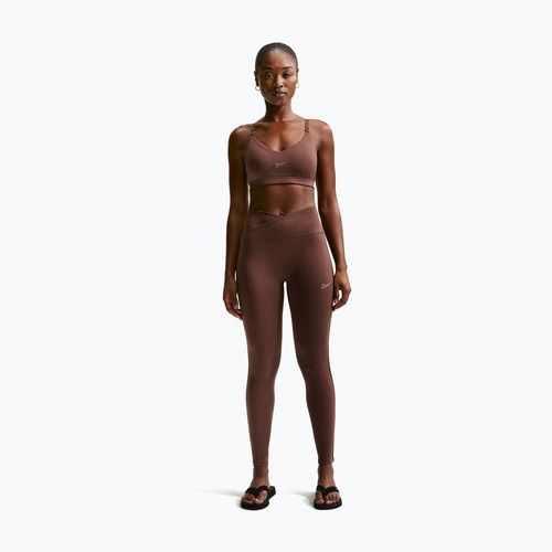 Damen-Leggings Nike One High-Waisted Seamless light chocolate