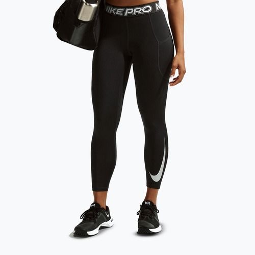 Damen-Leggings Nike Pro Mid-Rise 7/8 black/white/white