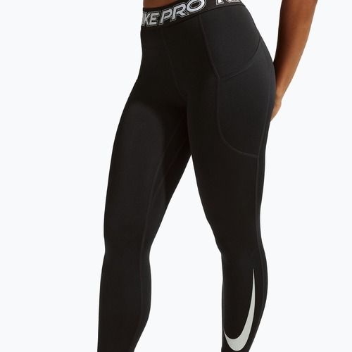 Damen-Leggings Nike Pro Mid-Rise 7/8 black/white/white