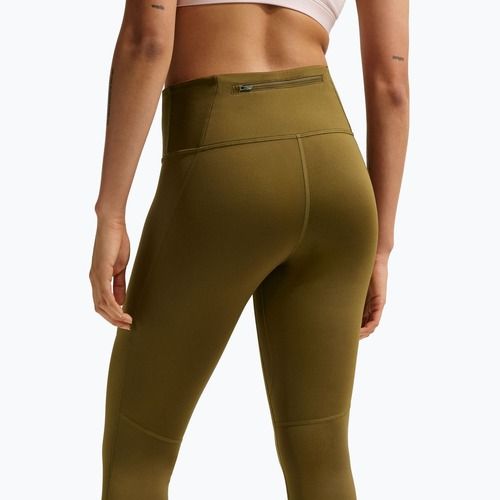 Damen-Laufleggings Nike Tempo High-Waisted 7/8 Olive Flak