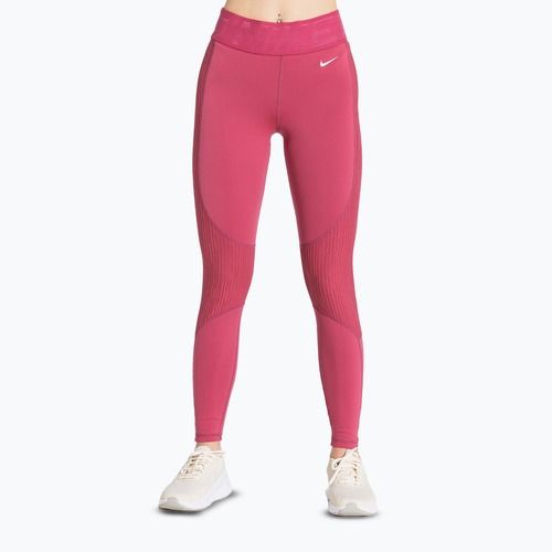 Damen Trainingsleggings Nike Pro High-Waisted sweet beet/white