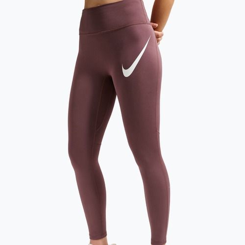 Damen-Laufleggings Nike Tempo Swoosh Run High-Waisted 7/8 tattoo/white