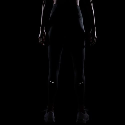 Damen-Laufleggings Nike Tempo Swoosh Run High-Waisted 7/8 black/white