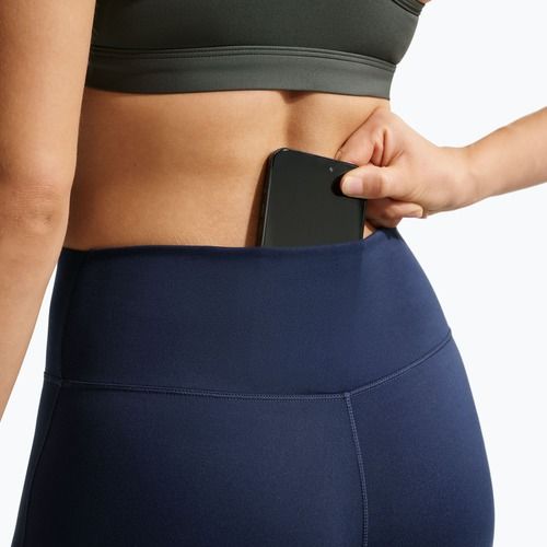 Damen-Leggings Nike One Seamless Front High-Waisted midnight navy/white