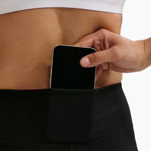 Damen-Leggings Nike One Seamless Front High-Waisted black/white