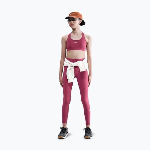 Kinder-Leggings Nike One Dri-Fit High-Waisted sweet beet/white