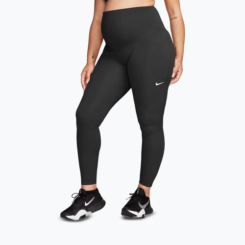Damen Trainingsleggings Nike One Maternity High-Waisted 7/8 black/white