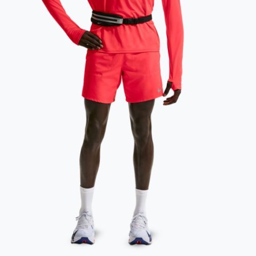 Nike Stride Herren-Laufshorts Dri-Fit Brief-Lined 7" light crimson