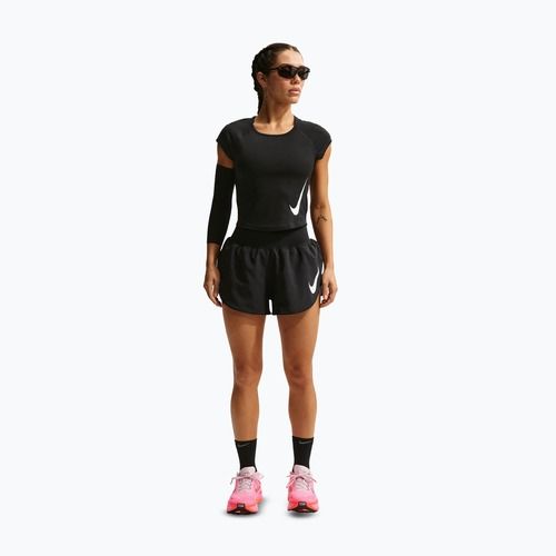 Damen-Laufshorts Nike Tempo Swoosh Dri-Fit Mid-Rise Brief-Lined black/white