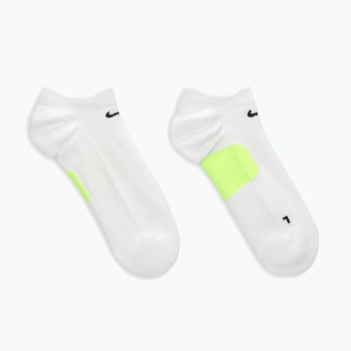 Socken Nike Running Midweight No-Show white/volt/black