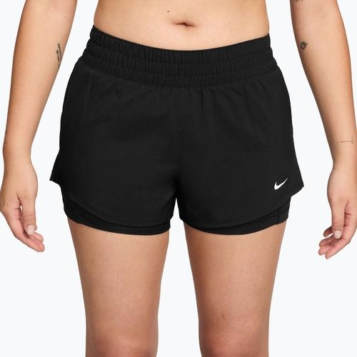 Damen-Laufshorts Nike One Dri-FIT 2IN1 black/white