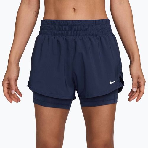 Damen-Laufshorts Nike One Dri-FIT 2IN1 midnight navy/white