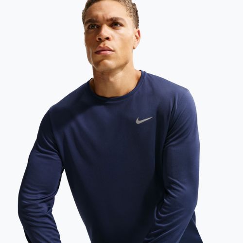 Herren-Langarm-Laufshirt Nike Miler Dri-Fit UV midnight navy