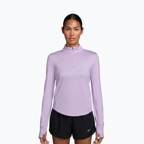 Damen-Laufshirt mit langen Ärmeln Nike Swift Dri-Fit UV 1/4-Zip violet mist