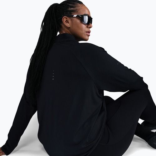 Damen-Longsleeve zum Laufen Nike Swift Dri-FIT UV 1/4-Zip Plus Size black
