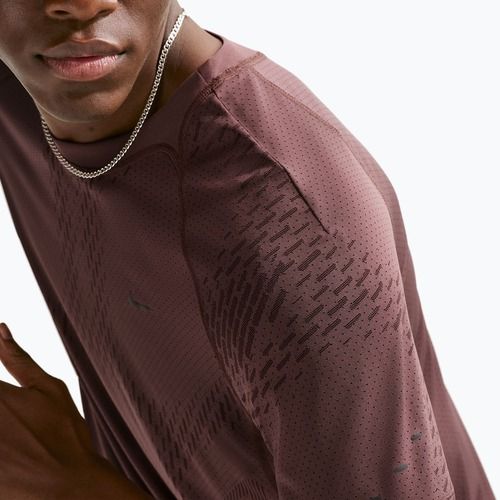 Herren-Laufshirt Nike Stride Dri-Fit ADV tattoo/burgundy crush