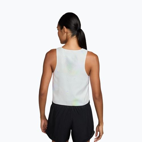 Damen-Laufshirt Nike AeroSwift Dri-Fit ADV Cropped Tank Top off white/black