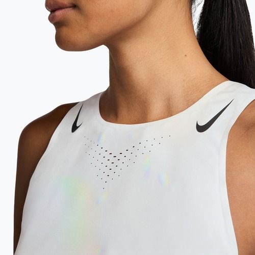 Damen-Laufshirt Nike AeroSwift Dri-Fit ADV Cropped Tank Top off white/black