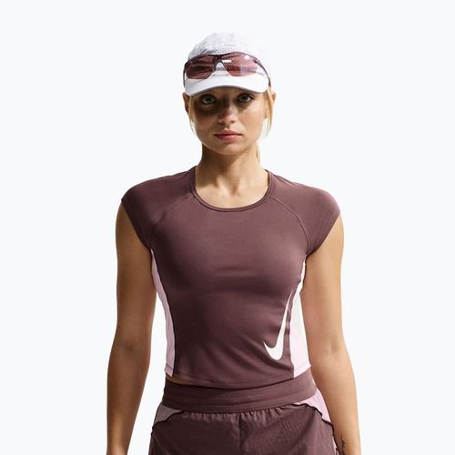 Damen-Laufshirt Nike Swoosh Run Dri-Fit tattoo/pink foam/white