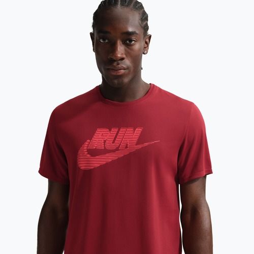 Herren-Laufshirt Nike Miler Dri-Fit UV team crimson/light crimson