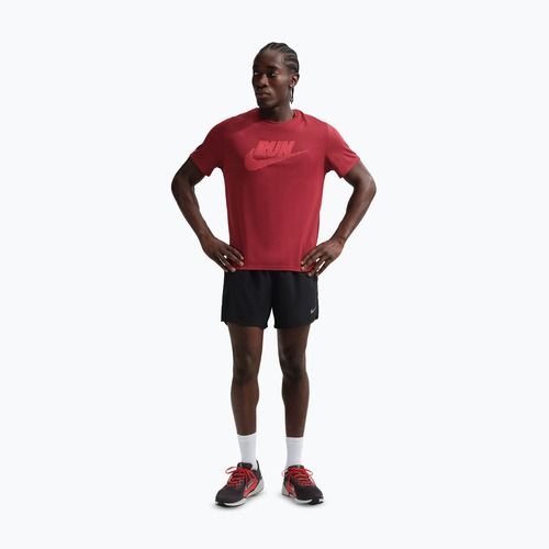 Herren-Laufshirt Nike Miler Dri-Fit UV team crimson/light crimson