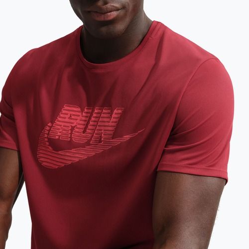 Herren-Laufshirt Nike Miler Dri-Fit UV team crimson/light crimson