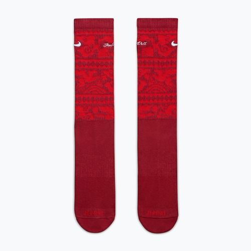 Socken Nike Everyday Plus Cushioned Crew team crimson/metallic silver