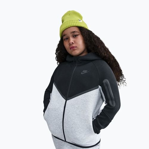 Kinder-Fleecejacke Nike Sportswear Tech Fleece Full-Zip dark grey heather/black/black/black