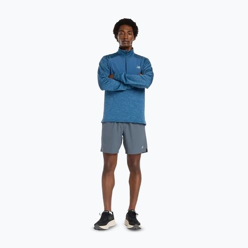 Herren-Langarm-Laufshirt New Balance Athletics Heat Grid 1/2 Zip dark shoreline