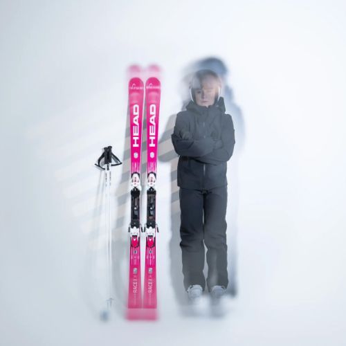 Alpinski HEAD WC Rebels e-Race Pro RP WCR 14 + Bindungen Freeflex 14 GW 75 Years pink