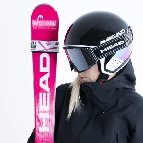Alpinski HEAD WC Rebels e-Race Pro RP WCR 14 + Bindungen Freeflex 14 GW 75 Years pink